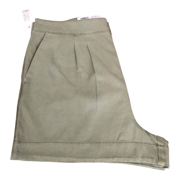 Joie NWT Women Flattering Pleated High Rise Subtle A-line Shorts XL Faded Cactus - Picture 4 of 15